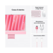 iMac rosa - RAM 16GB di memoria unificata - HD SSD 256GB - Gigabit Ethernet - Magic Trackpad - Magic Keyboard con Touch ID e tas