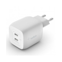 CARICABATTERIA DA PARETE DOPPIO GAN USB-C PPS 45W - BIANCO