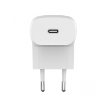 CARICABATTERIE DA PARETE CON PPS PORTA USB-C PD 20W 1M PVC C-LTG- BIANCO