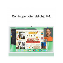 iMac verde - RAM 16GB di memoria unificata - HD SSD 256GB - Gigabit Ethernet - Magic Trackpad - Magic Keyboard con Touch ID e ta
