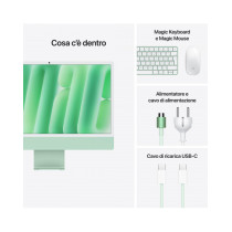 iMac verde - RAM 16GB di memoria unificata - HD SSD 256GB - Gigabit Ethernet - Magic Trackpad - Magic Keyboard con Touch ID e ta