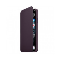 iPhone 11 Pro Max Leather Folio - Aubergine