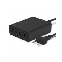 ALIMENTATORE GAN 108W CON PORTE 2X USB-C + 2X USB-A - NERO