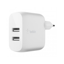 CARICABATTERIE 2 PORTE USB-A + CAVO USB-A A MICRO USB 1M- BIANCO