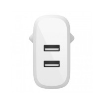 CARICABATTERIE 2 PORTE USB-A + CAVO USB-A A MICRO USB 1M- BIANCO