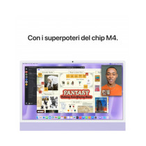 iMac viola - RAM 16GB di memoria unificata - HD SSD 256GB - Gigabit Ethernet - Magic Trackpad - Magic Keyboard con Touch ID e ta