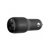 CARICABATTERIE DA AUTO CON PPS PORTA USB-C + USB-A 37W - NERO