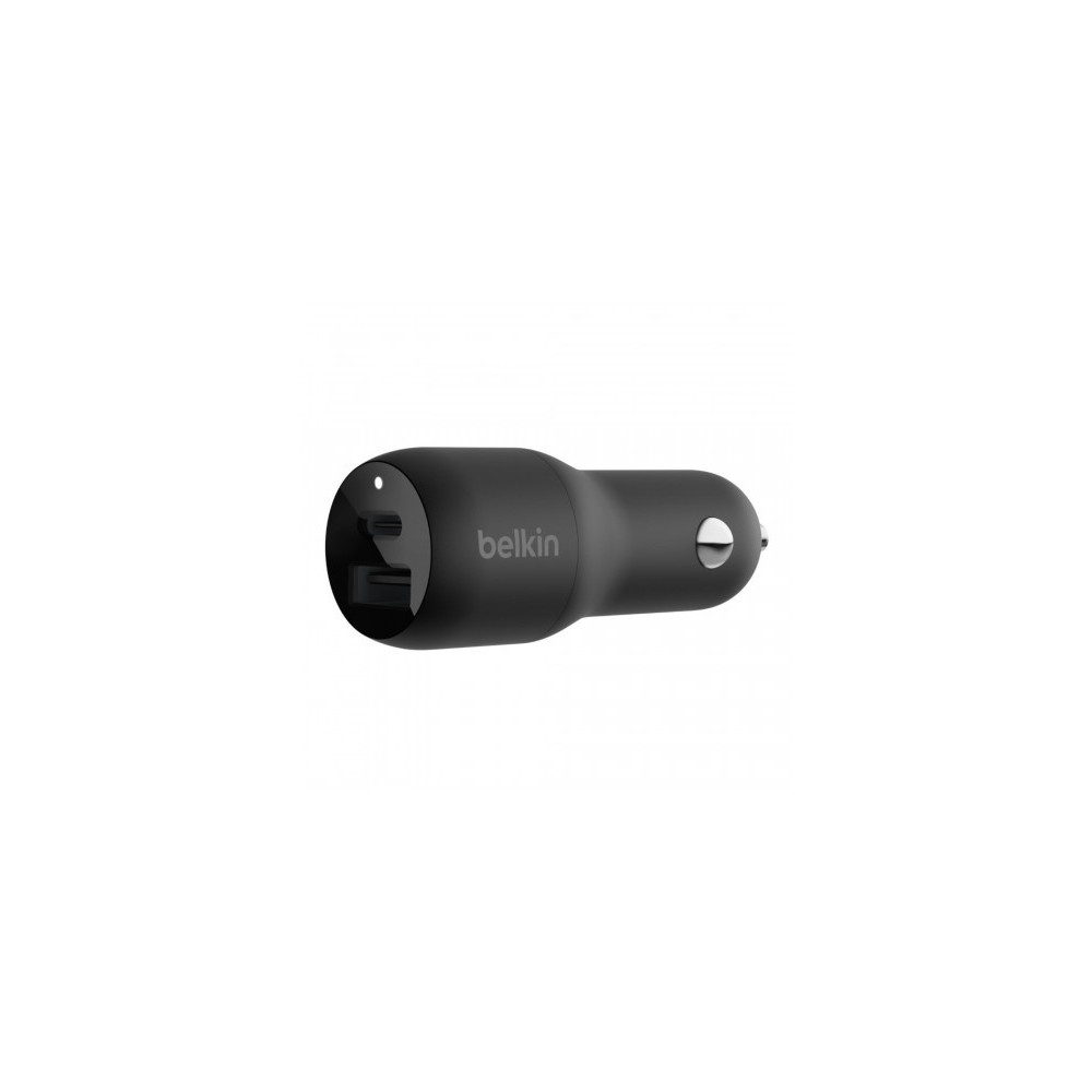 CARICABATTERIE DA AUTO CON PPS PORTA USB-C + USB-A 37W - NERO