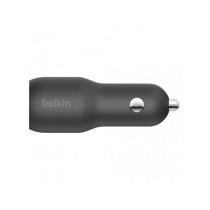 CARICABATTERIE DA AUTO CON PPS PORTA USB-C + USB-A 37W - NERO