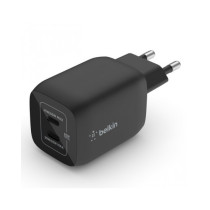 CARICABATTERIE DA PARETE DOPPIO GAN USB-C PPS 65W PPS - NERO