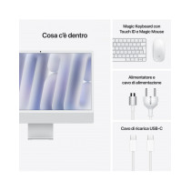iMac 24" con Retina 4.5K display: Apple M4 chip con 10-core CPU and 10-core GPU, 16GB, 256GB SSD - Magic Keyboard con Touch ID -