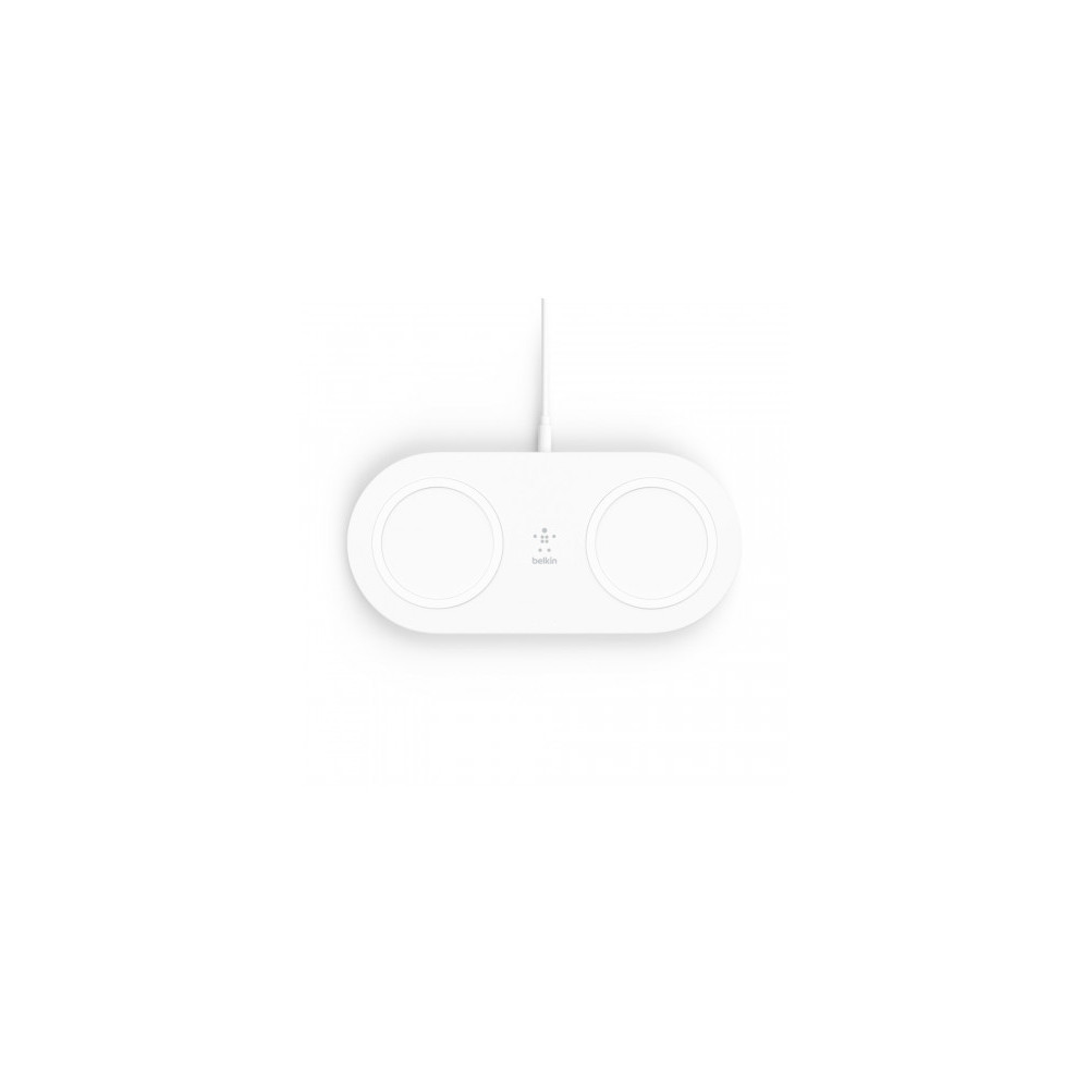TAPPETINO DI RICARICA WIRELESS DOPPIO 2 X 15W - BIANCO