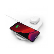TAPPETINO DI RICARICA WIRELESS DOPPIO 2 X 15W - BIANCO