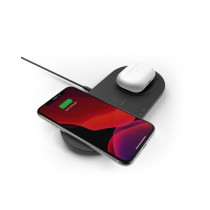 TAPPETINO DI RICARICA WIRELESS DOPPIO 2 X 15W - NERO