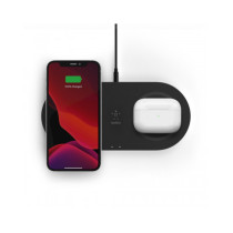 TAPPETINO DI RICARICA WIRELESS DOPPIO 2 X 15W - NERO