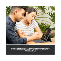 Logitech Slim Folio, custodia con Tastiera Bluetooth per iPad 10.9 (2024/2025)