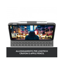Logitech Slim Folio, custodia con Tastiera Bluetooth per iPad 10.9 (2024/2025)