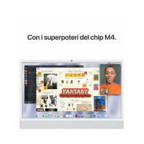 iMac argento - RAM 16GB di memoria unificata - HD SSD 256GB - Gigabit Ethernet - Magic Trackpad - Magic Keyboard con Touch ID e 