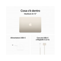 MacBook Air 13" Apple M2 chip con 8-core CPU e 8-core GPU, 16GB, 256GB - Galassia