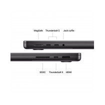 MacBook Pro 14" Apple M4 Pro chip con 12-core CPU e 16-core GPU, 24GB, 512GB SSD - Nero Siderale