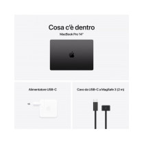MacBook Pro 14" Apple M4 Pro chip con 12-core CPU e 16-core GPU, 24GB, 512GB SSD - Nero Siderale