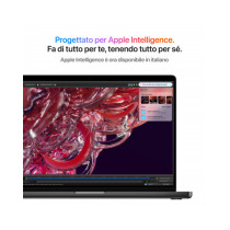 MacBook Pro 16" Apple M4 Pro chip con 14-core CPU e 20-core GPU, 24GB, 512GB SSD - Nero Siderale