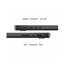 MacBook Pro 16" Apple M4 Pro chip con 14-core CPU e 20-core GPU, 24GB, 512GB SSD - Nero Siderale