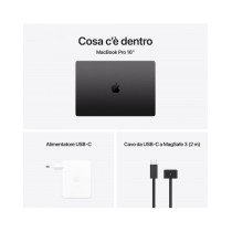 MacBook Pro 16" Apple M4 Pro chip con 14-core CPU e 20-core GPU, 24GB, 512GB SSD - Nero Siderale