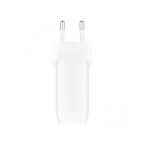 CARICABATTERIE DA PARETE DUAL 30W -  2 PORTE USB-C PD 60W - BIANCO