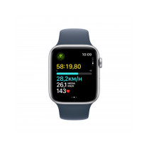 2023 - Apple Watch SE GPS 44mm Cassa in alluminio argento - Cinturino sport  blu tempesta - M/L