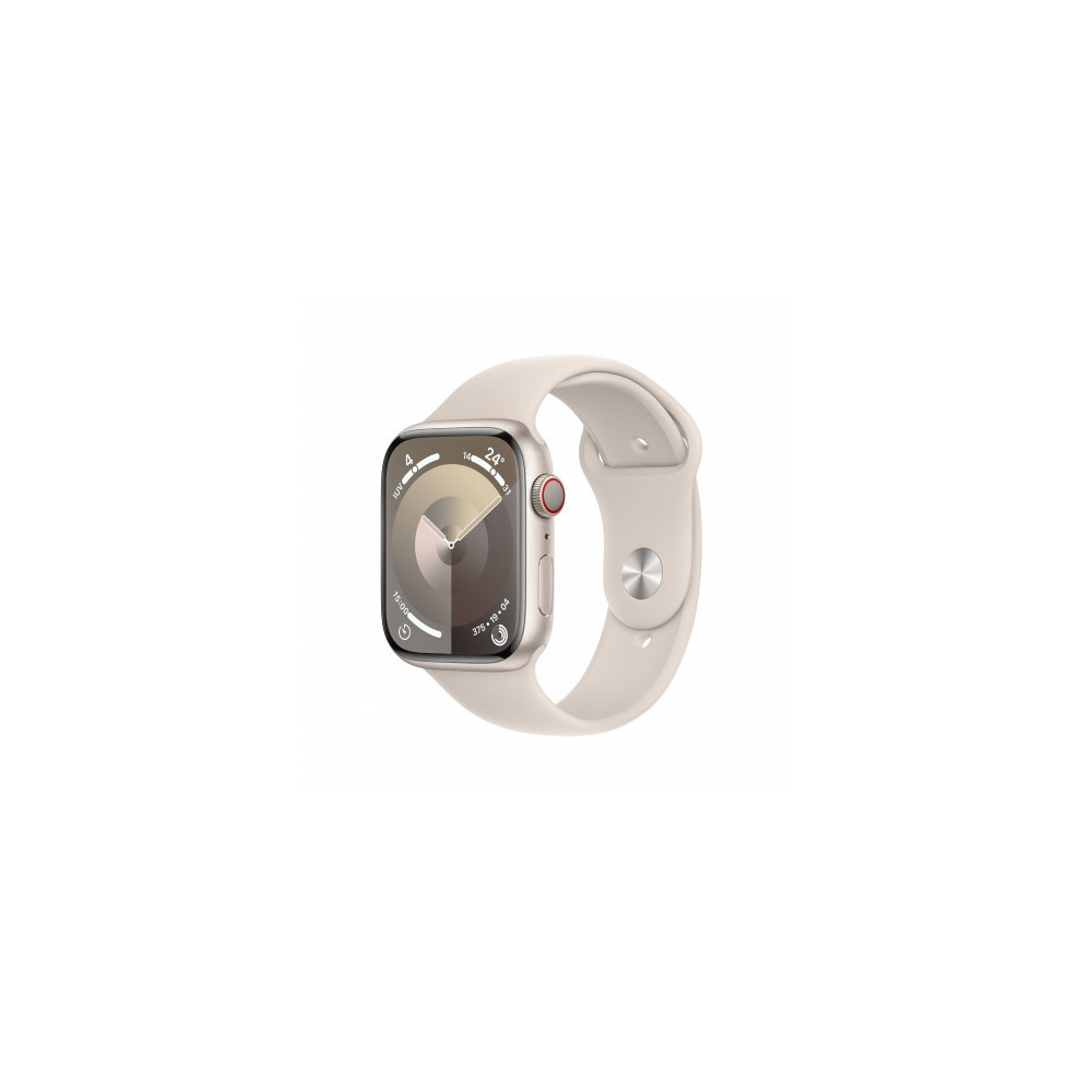 Apple Watch Series 9 GPS + Cellular 45mm Cassa in alluminio galassia - Cinturino sport galassia - S/M