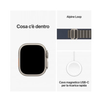 Apple Watch Ultra 2 GPS + Cellular, 49mm Cassa in titanio con blu alpine loop - small