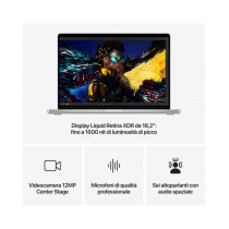 MacBook Pro 16" - Argento - Display con nanotexture - Chip Apple M4 Max con CPU 16-core, GPU 40-core, Neural Engine 16-core - RA