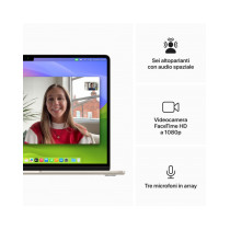 MacBook Air 15" con chip M3 - Galassia - RAM 16GB di memoria unificata - HD SSD 512GB - Alimentatore a doppia porta USB-C da 35W
