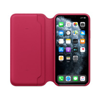 Apple iPhone 11 Pro Max Leather Folio - Raspberry