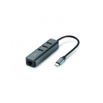 Link Hub USB-C con 3 porte USB-A e porta Ethernet - grigio sideral