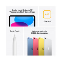11-inch iPad Wi-Fi + Cellular 512GB (A16) - Argento