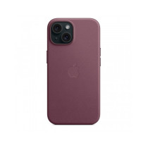 Custodia con Magsafe in Tessuto Fine Woven per iPhone 15 - Gelso