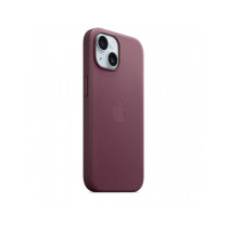 Custodia con Magsafe in Tessuto Fine Woven per iPhone 15 - Gelso