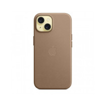 Custodia con Magsafe in Tessuto Fine Woven per iPhone 15 - Grigio Talpa