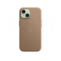 Custodia con Magsafe in Tessuto Fine Woven per iPhone 15 - Grigio Talpa