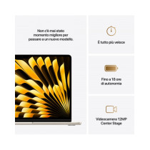 MacBook Air 13" Apple M4 10-core CPU e 10-core GPU, RAM 16GB, SSD 512GB - Galassia