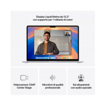 MacBook Air 15" - Argento - Apple M4 CPU 10core, GPU 10core -  RAM 32GB - HD SSD 2TB - Alimentatore USB-C 70W - Magic Keyboard T