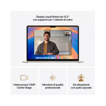 MacBook Air 15" - Galassia - Apple M4 CPU 10core, GPU 10core -  RAM 32GB - HD SSD 2TB - Alimentatore Dual USB-C 35W - Magic Keyb