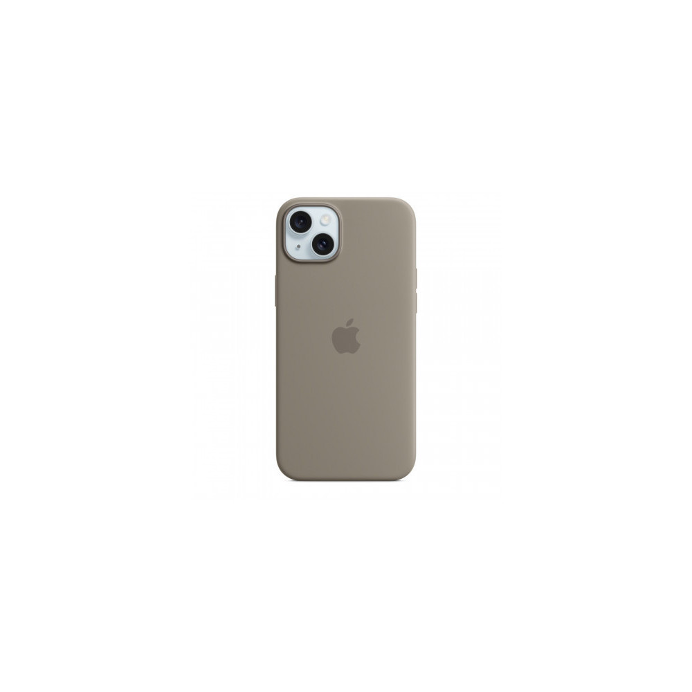 Custodia con Magsafe in Silicone per iPhone 15 Plus - Grigio creta