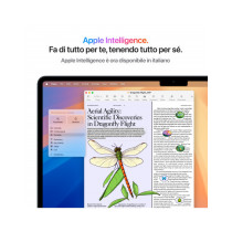 MacBook Air 15" Apple M4 10-core CPU e 10-core GPU, RAM 16GB, SSD 256GB - Argento