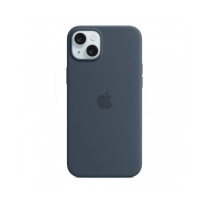 Custodia con Magsafe in Silicone per iPhone 15 Plus - Blu tempesta