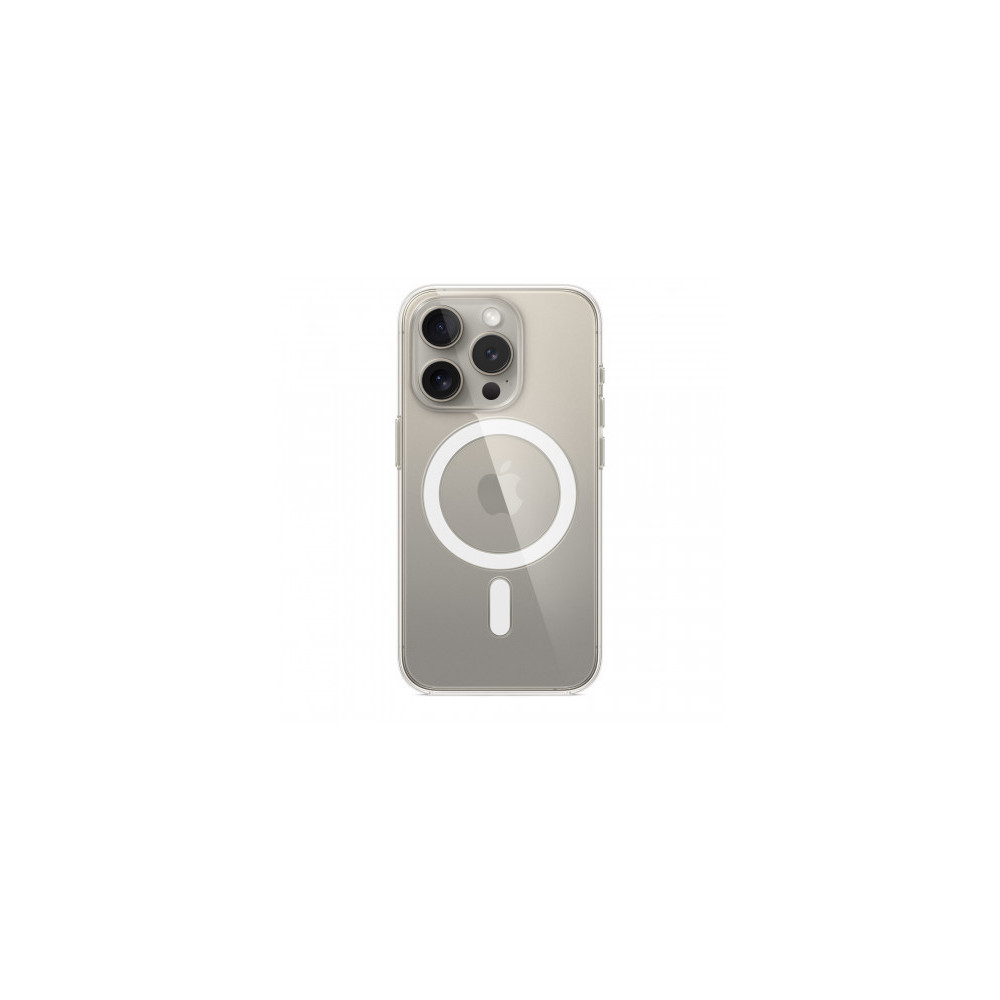 Custodia con Magsafe in Silicone per iPhone 15 Pro - Trasparente