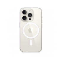 Custodia con Magsafe in Silicone per iPhone 15 Pro - Trasparente
