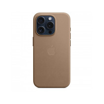Custodia con Magsafe in Tessuto Fine Woven per iPhone 15 Pro - Grigio Talpa